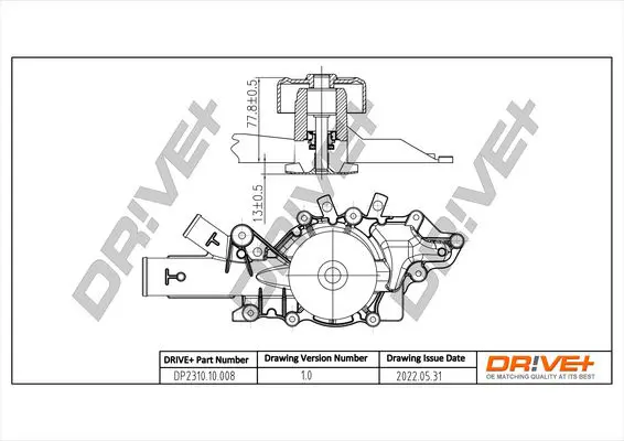 Drive+ DP231010008 Водяной насос, охлаждение