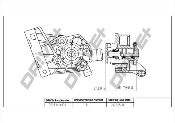 Drive+ DP231010030 Водяной насос, охлаждение