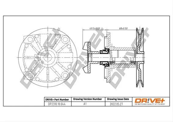 Drive+ DP231010044 Водяной насос, охлаждение