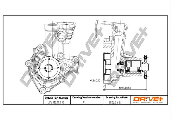 Drive+ DP231010076 Водяной насос, охлаждение
