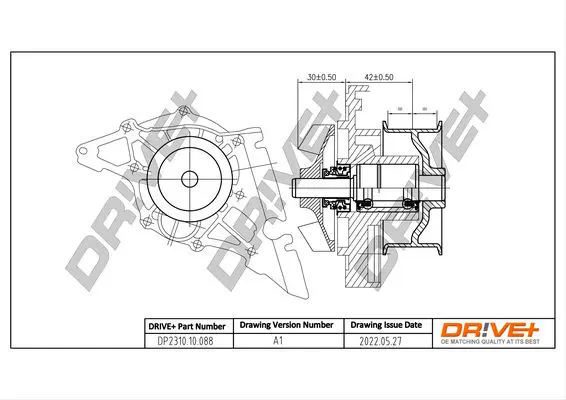 Drive+ DP231010088 Водяной насос, охлаждение