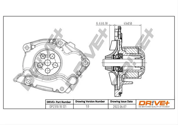 Drive+ DP231010121 Водяной насос, охлаждение