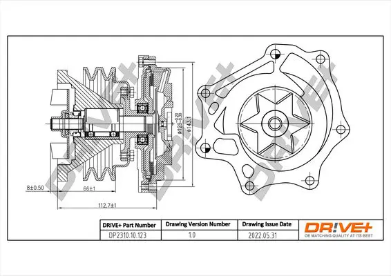 Drive+ DP231010123 Водяной насос, охлаждение