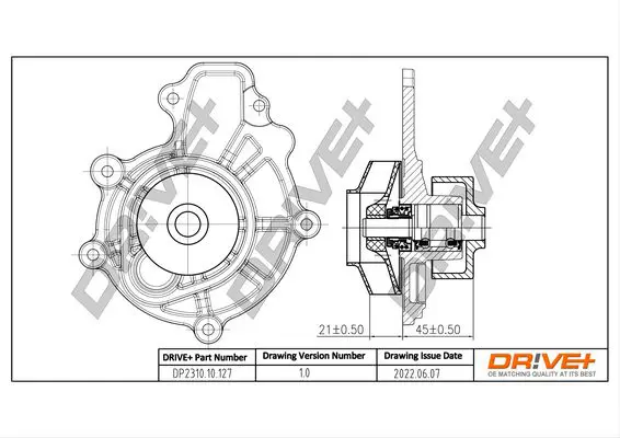Drive+ DP231010127 Водяной насос, охлаждение