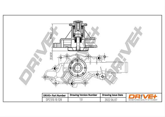 Drive+ DP231010128 Водяной насос, охлаждение