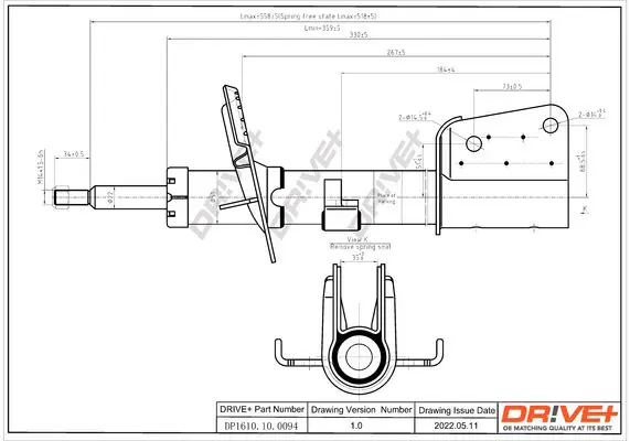 Drive+ DP1610100094 Амортизатор
