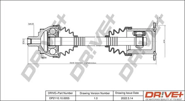 Drive+ DP2110100055 Приводной вал