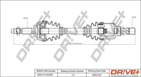 Drive+ DP2110100757 Приводной вал