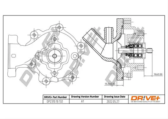 Drive+ DP231010132 Водяной насос, охлаждение