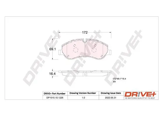 DP1010.10.1226 Brake Pad Set, disc brake