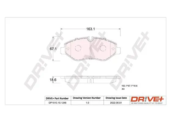 Drive+ DP1010101248 Brake Pad Set, disc brake