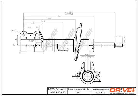 Drive+ DP1610100180 Амортизатор