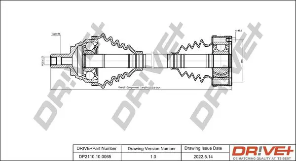 DP2110.10.0065 Drive Shaft