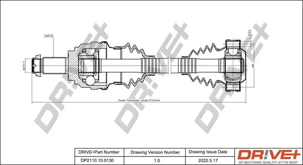 DP2110.10.0130 Drive Shaft