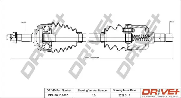 DP2110.10.0167 Drive Shaft