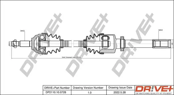 DP2110.10.0728 Drive Shaft