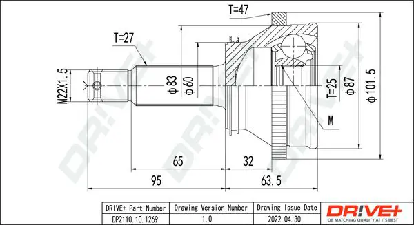 Drive+ DP2110101269 Joint Kit, drive shaft