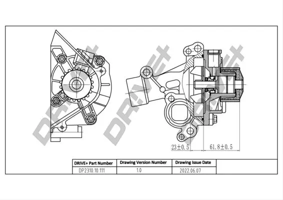 DP2310.10.111 Water Pump, engine cooling