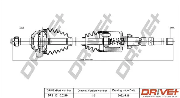 Drive+ DP2110100219 Drive Shaft