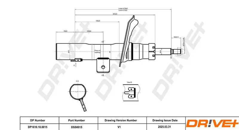 Drive+ DP1610100015 Амортизатор
