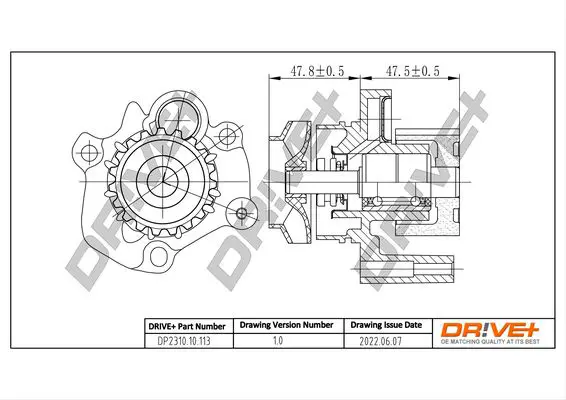 Drive+ DP231010113 Водяной насос, охлаждение