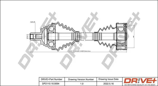 Drive+ DP2110100094 Приводной вал
