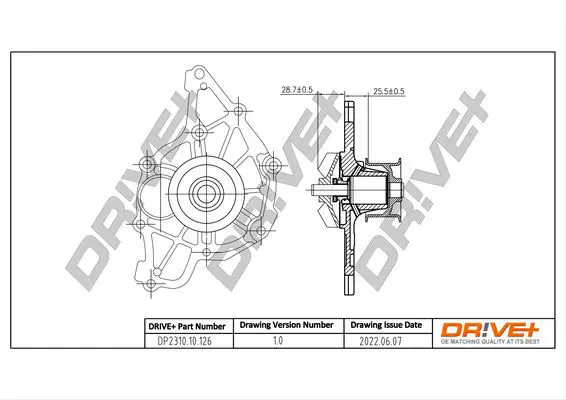 Drive+ DP231010126 Водяной насос, охлаждение