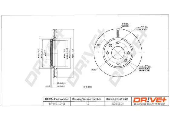 Drive+ DP1010110406 Тормозной диск