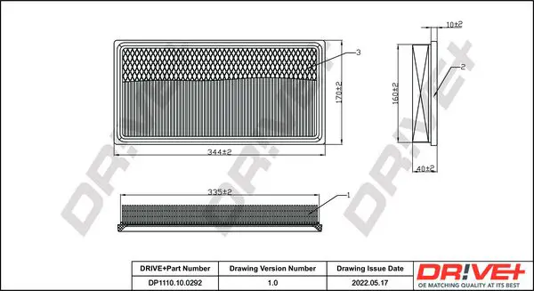 Drive+ DP1110100292 Воздушный фильтр