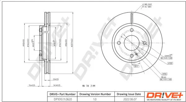 DP1010.11.0620 Drive+ Тормозной диск