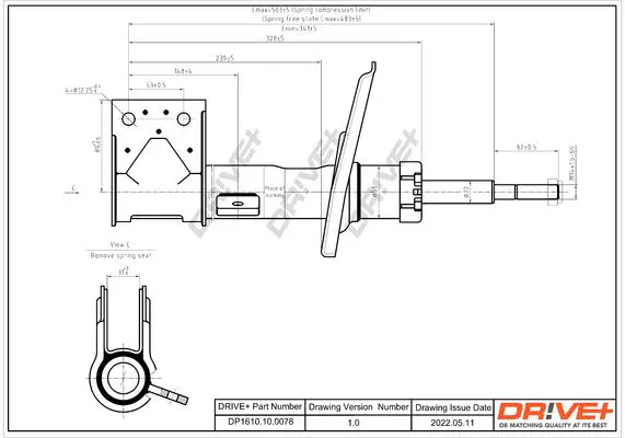 Drive+ DP1610100078 Амортизатор