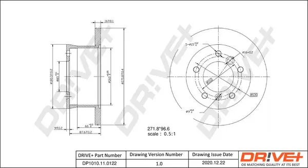 Drive+ DP1010110122 Тормозной диск