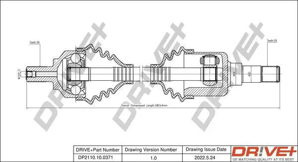 Drive+ DP2110100371 Приводной вал