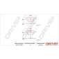 DP1010100649 Drive+ Комплект тормозных колодок,
