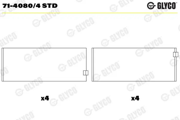 714080/4STD Вкладыши шатунные STD