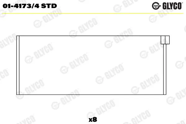 Glyco 0141734STD Вкладыши шатунные комплект, шт