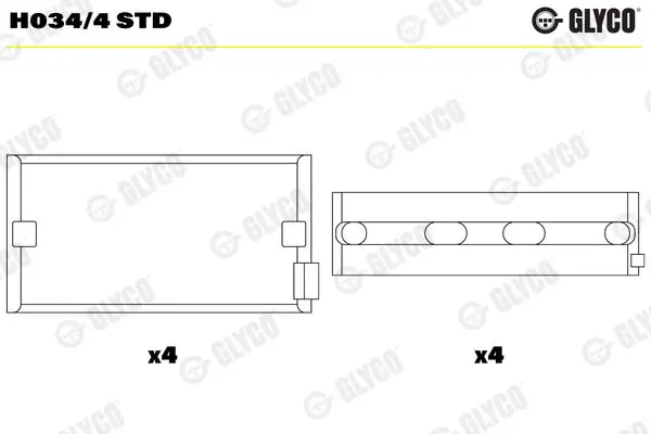 Glyco H0344STD Вкладыш подшипника