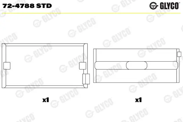 Glyco 724788STD КОРЕННОЙ ВКЛАДЫШ (КОМПЛЕКТ)