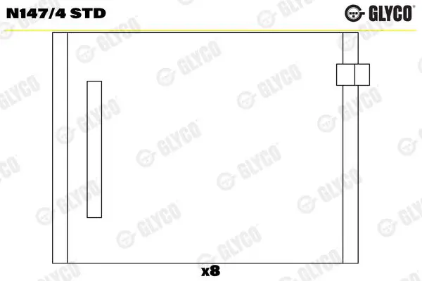 Glyco N1474STD Вкладыш/втулка распредвала VAG