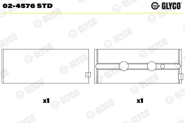 GLYCO 024576STD Вкладыш подшипника