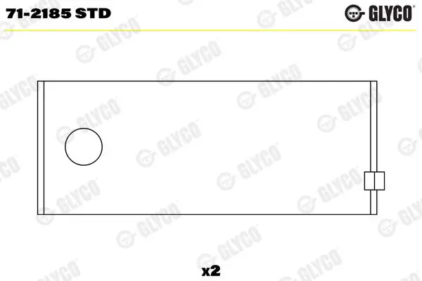 GLYCO 712185STD Вкладыши ДВС шатунные (на 1