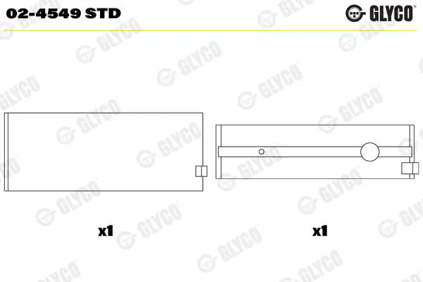 GLYCO 024549STD Вкладыши коренные