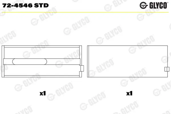 GLYCO 724546STD Вкладыш подшипника