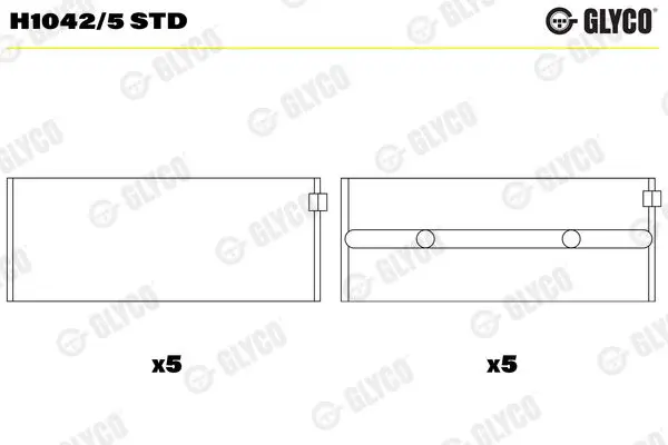 GLYCO H10425STD Вкладыш подшипника