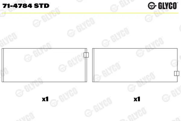 GLYCO 714784STD Шатунный подшипник