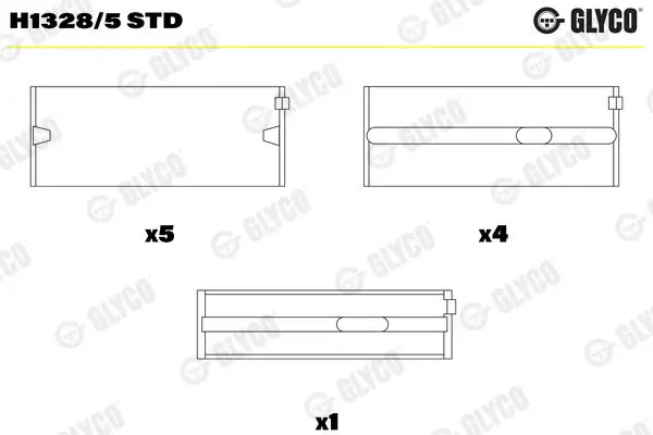 Glyco H13285STD Вкладыши коренные Volkswagen