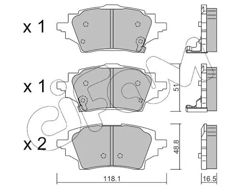 822-1228-0 Комплект тормозных колодок,