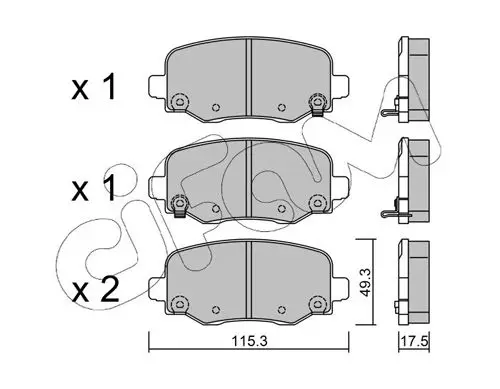 822-1002-1 Комплект тормозных колодок