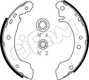 153-283 Комлект тормозных накладок