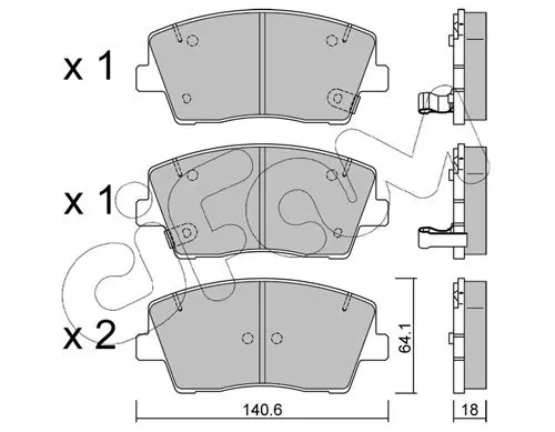 CIFAM 82211680 Комплект тормозных колодок,